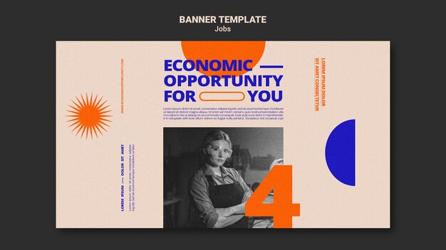 Modello di banner per opportunità di lavoro