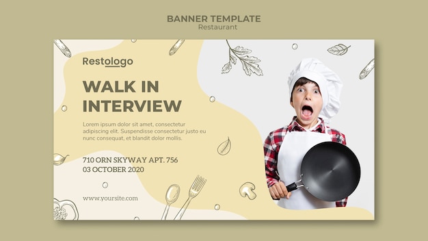 Modello di banner per ristorante