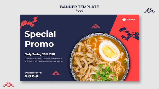 Modello di banner ramen promo speciale