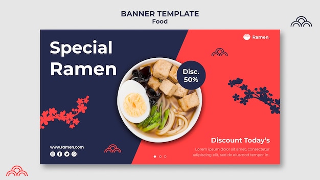 Modello di banner ramen speciale