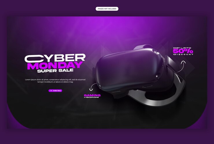PSD gratuito modello di banner web di cyber monday super sale
