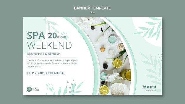 Modello di banner weekend spa