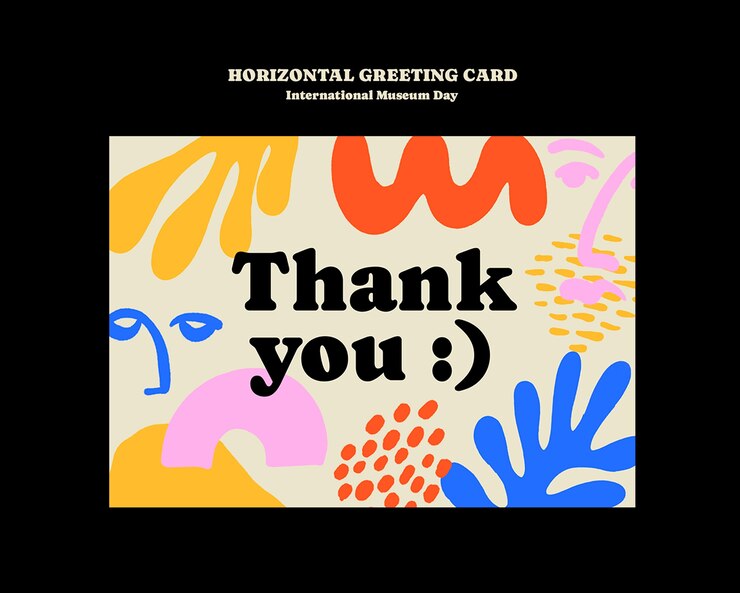 PSD gratuito modello di biglietto di auguri per la giornata internazionale dei musei