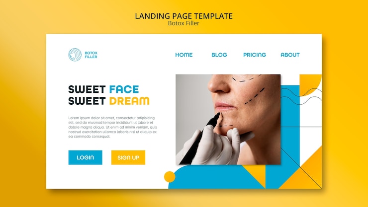PSD gratuito modello di botox design piatto