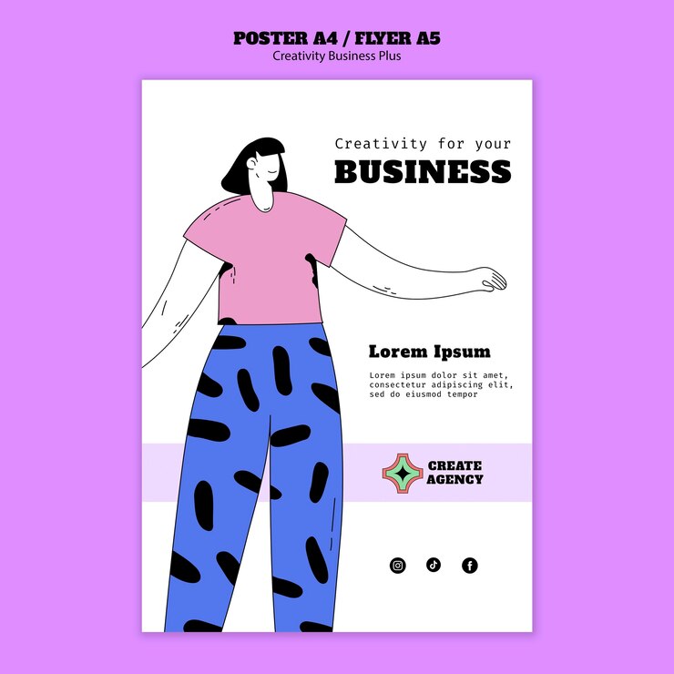 PSD gratuito modello di business creativo design piatto
