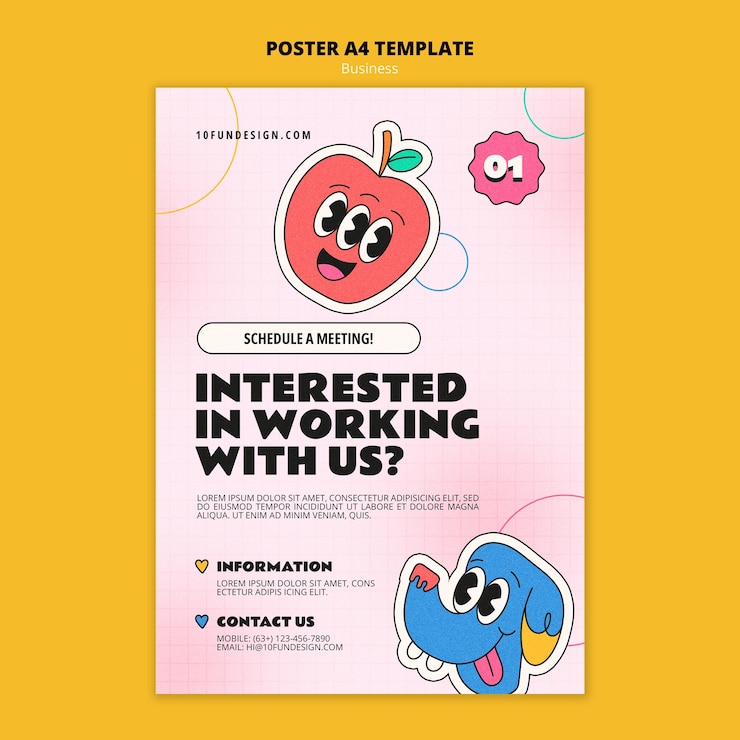 PSD gratuito modello di business design piatto