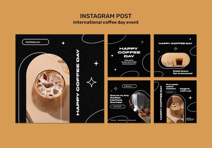 PSD gratuito modello di caffetteria a disegno piatto