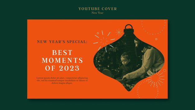 Modello di capodanno design piatto