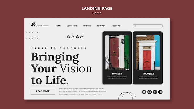 PSD gratuito modello di casa design piatto