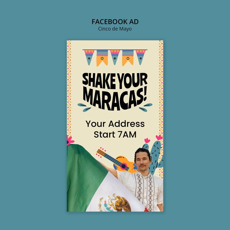 PSD gratuito modello di celebrazione del cinco de mayo