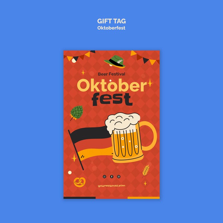 PSD gratuito modello di celebrazione dell'oktoberfest