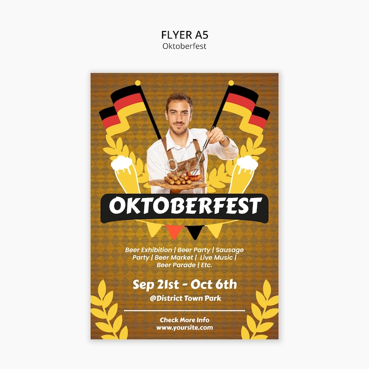 PSD gratuito modello di celebrazione dell'oktoberfest