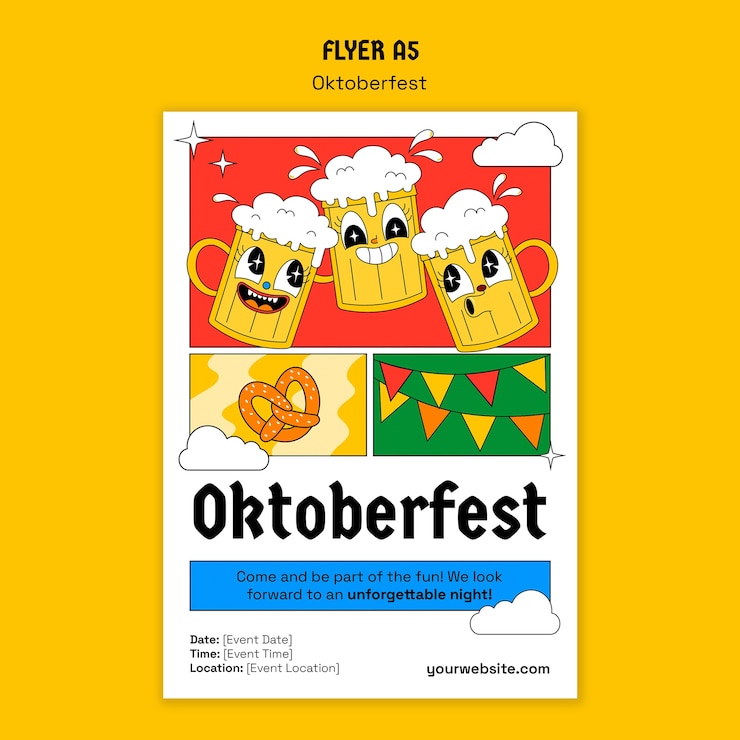 PSD gratuito modello di celebrazione dell'oktoberfest