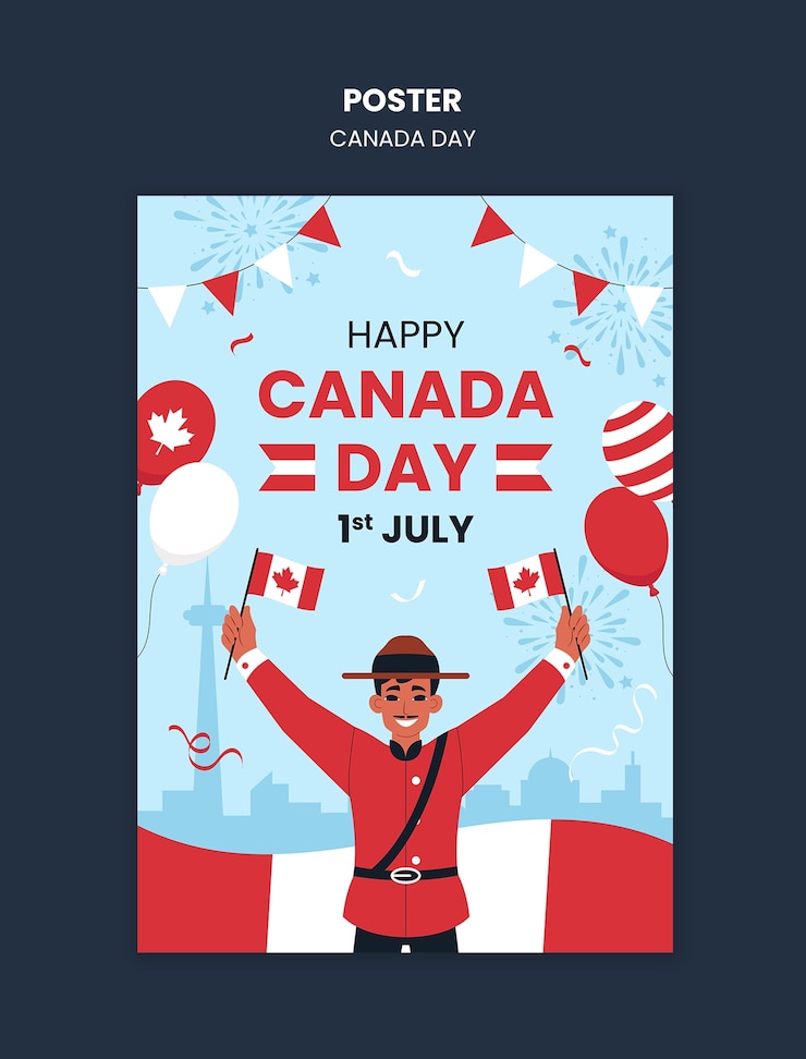 PSD gratuito modello di celebrazione della giornata del canada