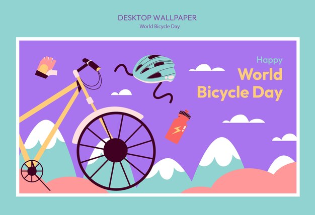 Modello di celebrazione della Giornata Mondiale della Bicicletta