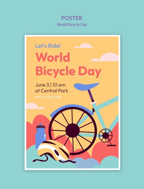 Modello di celebrazione della Giornata Mondiale della Bicicletta