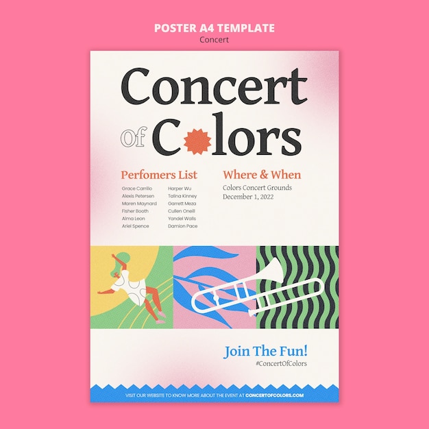 Modello di concerto dal design piatto