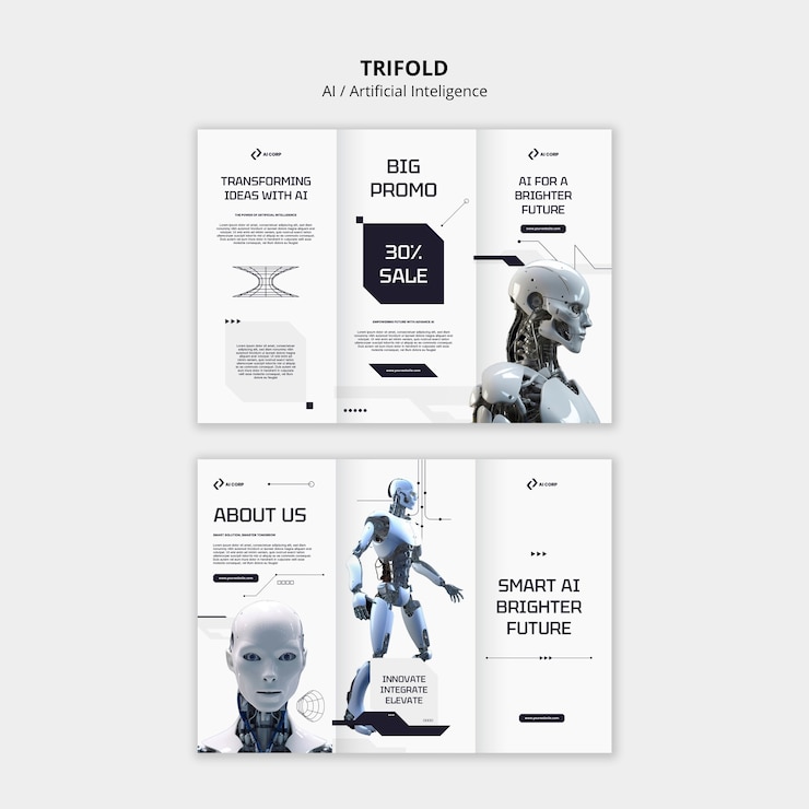 PSD gratuito modello di concetto di intelligenza artificiale