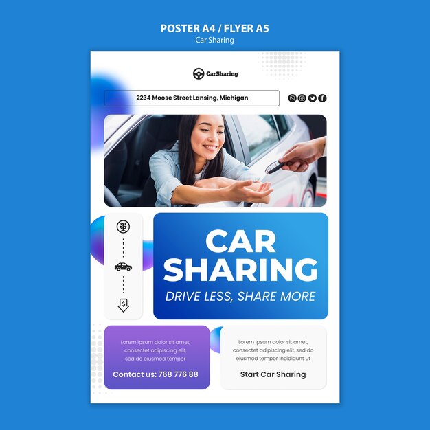 Modello di condivisione di auto deisgn