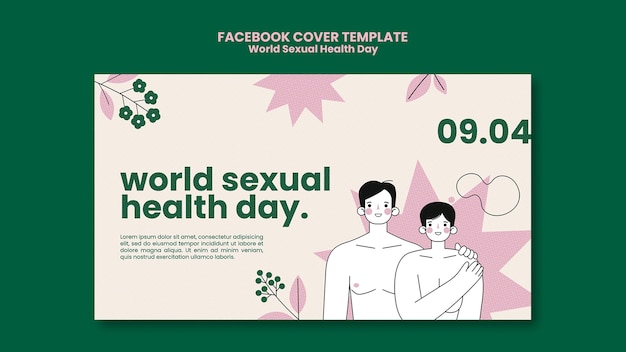 Modello di copertina dei social media per la giornata mondiale della salute sessuale