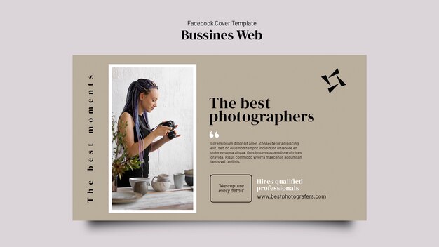 Modello di copertina di facebook concetto di business