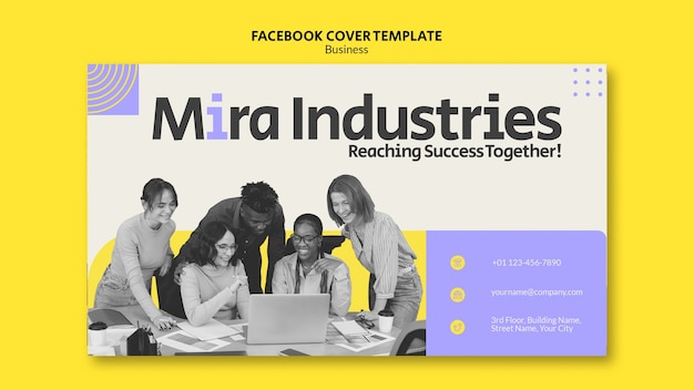 Modello di copertina di facebook web aziendale