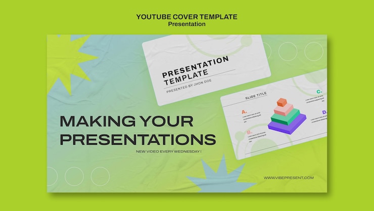 PSD gratuito modello di copertina di youtube per diapositive di presentazione
