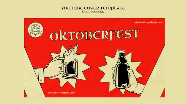 Modello di copertina di YouTube per la celebrazione dell'Oktoberfest