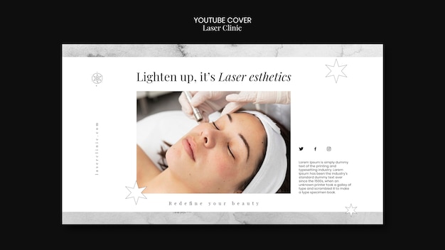 Modello di copertina di YouTube per la clinica laser
