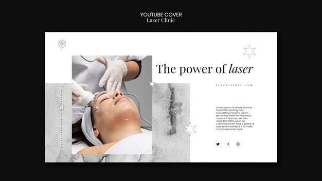 Modello di copertina di YouTube per la clinica laser