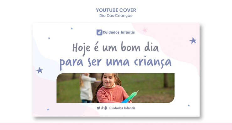 PSD gratuito modello di copertina di youtube per la giornata dei bambini brasiliani