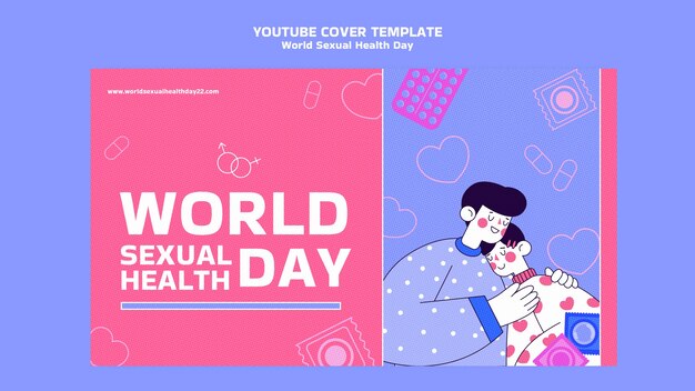 Modello di copertina di YouTube per la giornata mondiale della salute sessuale