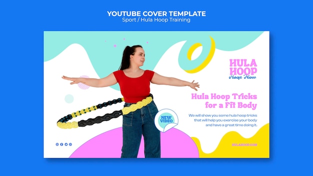 Modello di copertina di YouTube per sport e attività