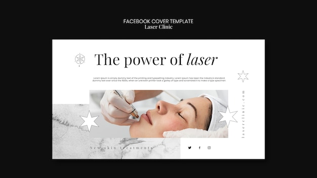 Modello di copertina facebook della clinica laser