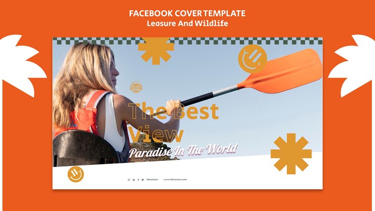 PSD gratuito modello di copertina facebook per il tempo libero e la fauna selvatica