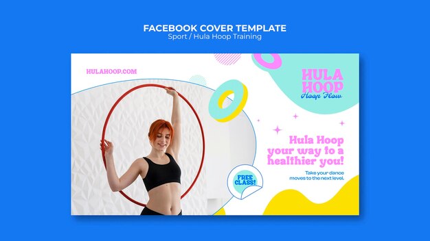 Modello di copertina per social media sport e attività