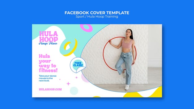 Modello di copertina per social media sport e attività