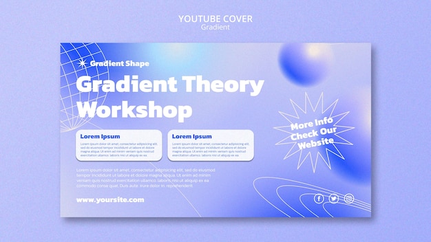 Modello di copertina youtube in stile sfumato