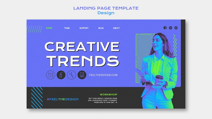 PSD gratuito modello di design creativo