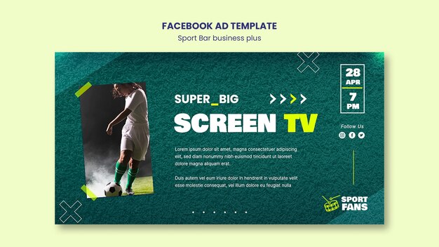 Modello di design della barra dello sport sfumato