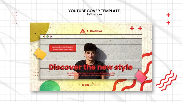 Modello di design per miniature di YouTube influencer