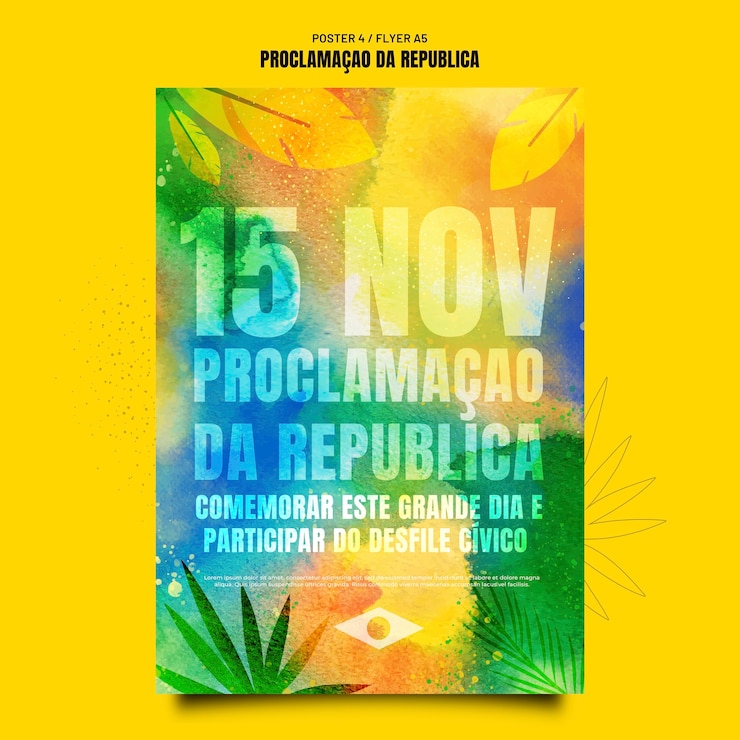 PSD gratuito modello di design piatto per il giorno dell'indipendenza del brasile