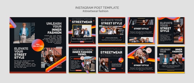 Modello di design streetwear