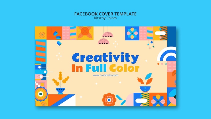 PSD gratuito modello di disegno di colori kitsch