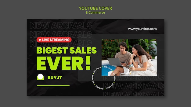 Modello di e-commerce design piatto