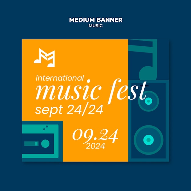Modello di evento di festival musicali
