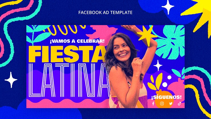 PSD gratuito modello di facebook per l'intrattenimento delle feste