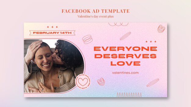 Modello di facebook per la celebrazione di San Valentino