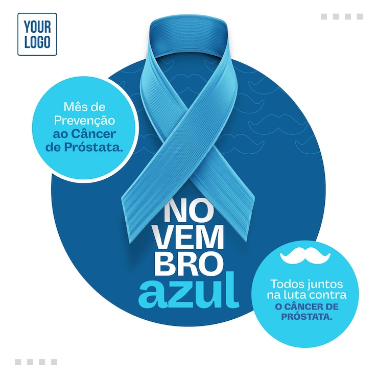PSD gratuito modello di feed di social media per la consapevolezza di novembre blu