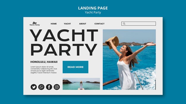 Modello di festa in yacht design piatto